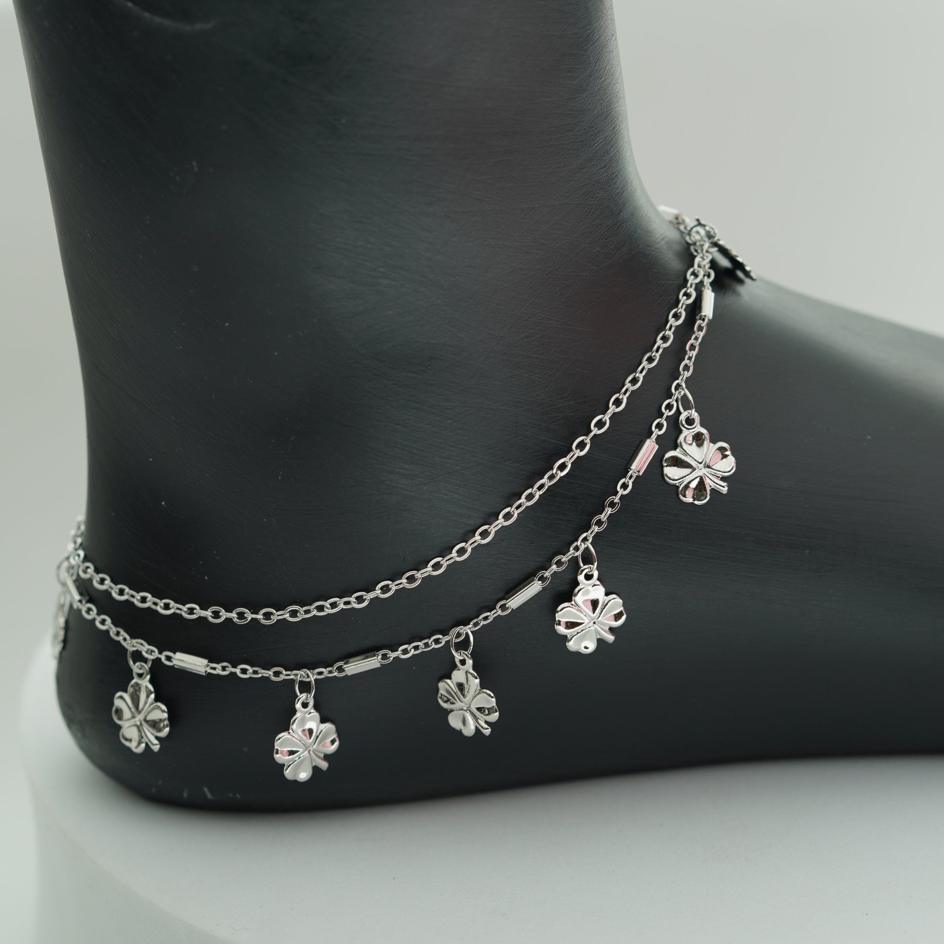 (3D) FLOWER TWO LAYER ANKLETE