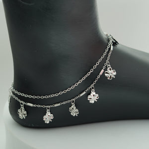 (3D) FLOWER TWO LAYER ANKLETE
