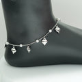 (1B) HEART PERL CHARM ANKLET