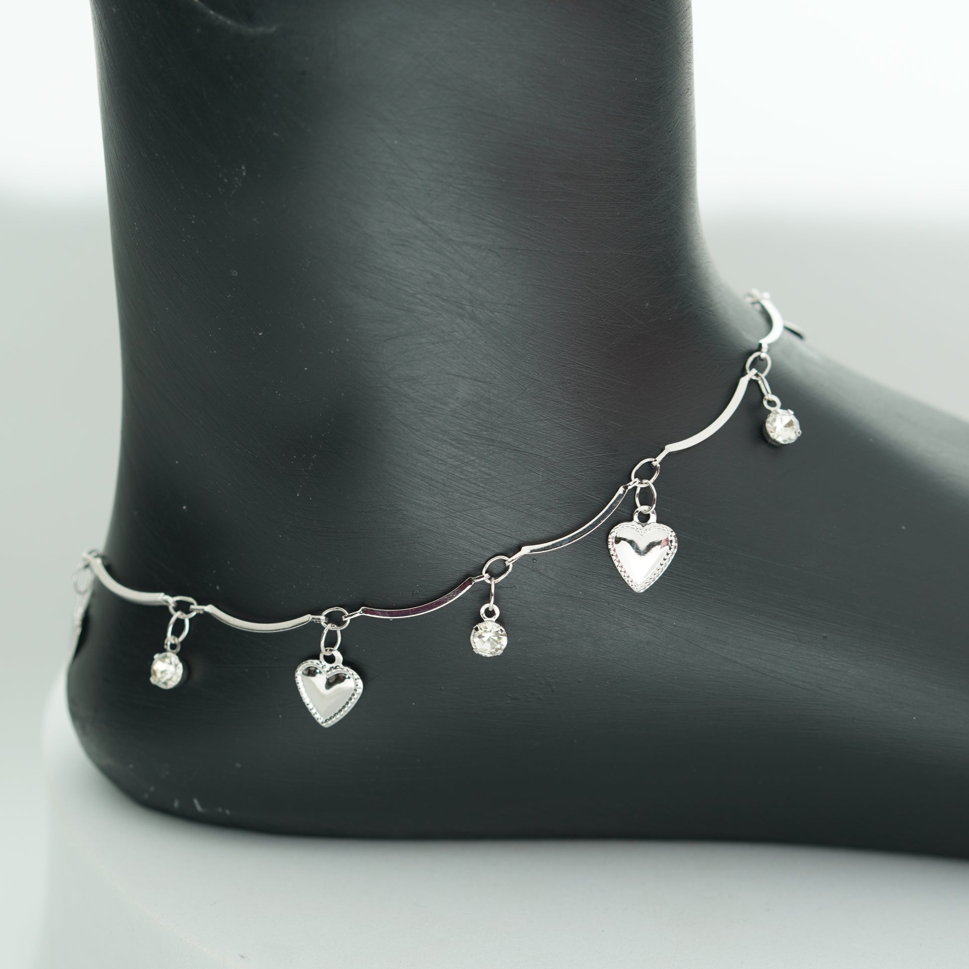(8A) SHINY HEART ANKLET