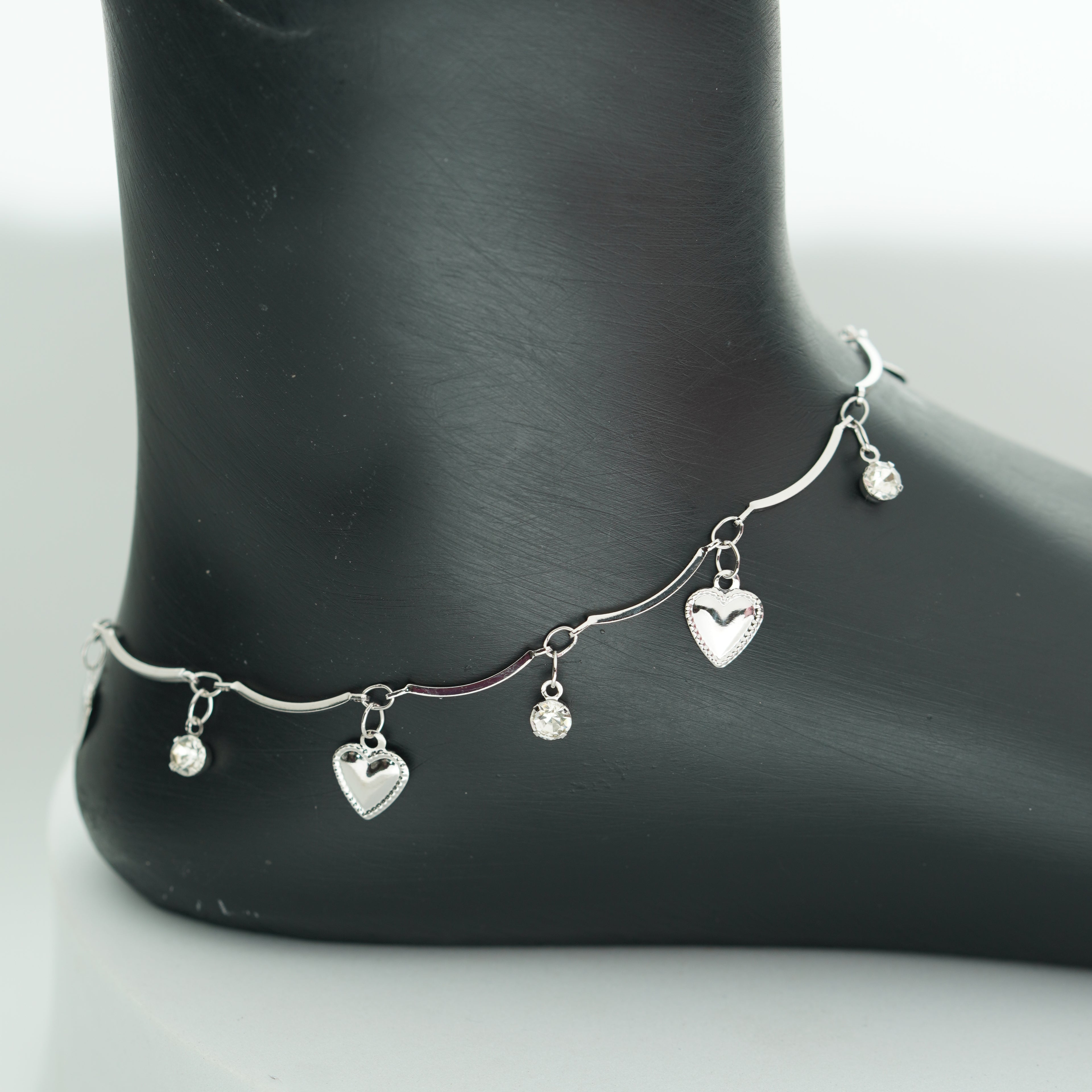 (8A) SHINY HEART ANKLET