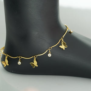 (7B) BUTTERFLY CHARM ANKLET
