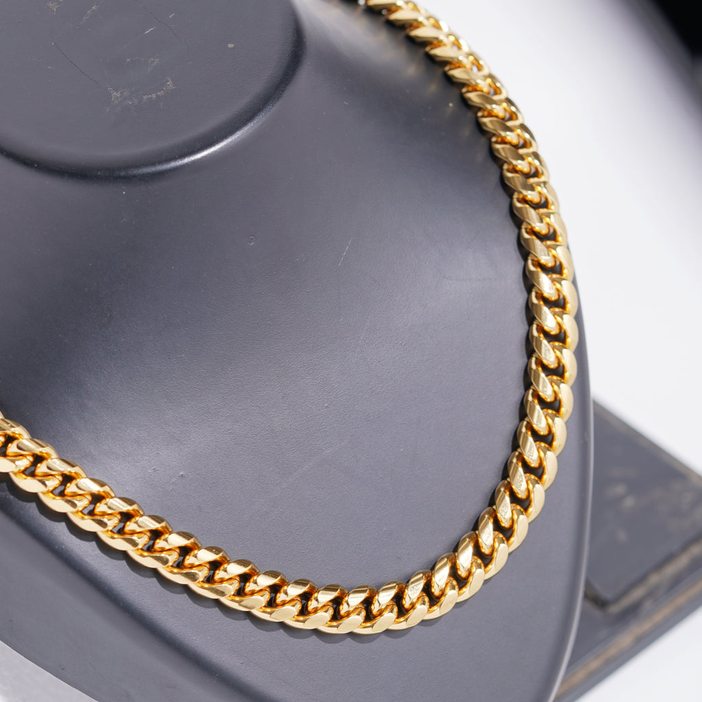 Gold-tone stainless steel chain