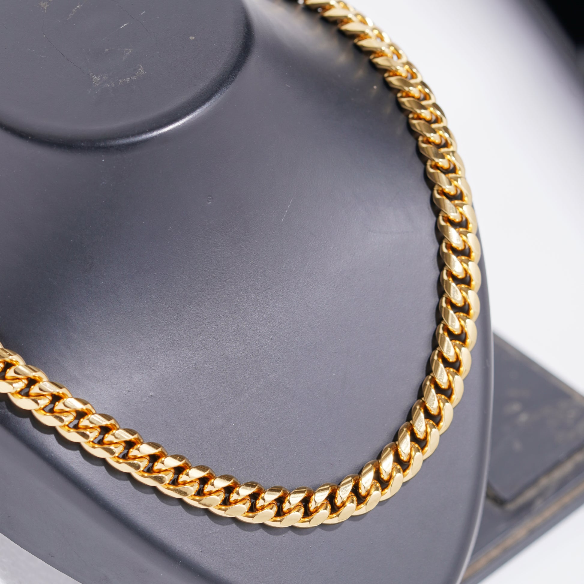 Gold-tone stainless steel chain