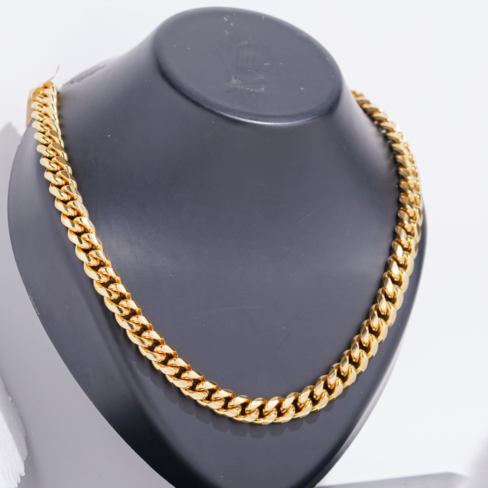 Gold-tone stainless steel chain