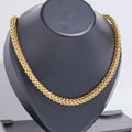 Gold-tone stainless steel square chain