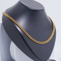 Gold-tone square shape slim chain
