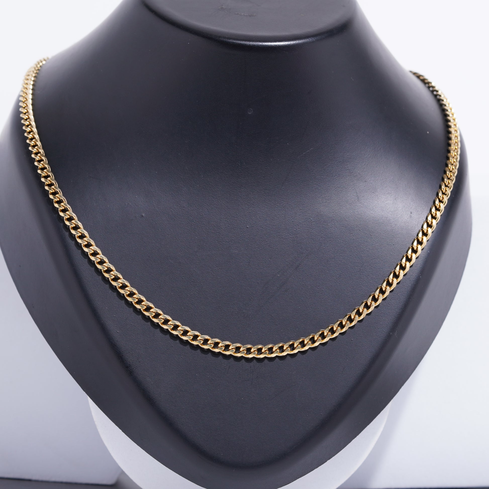 Gold-tone square shape slim chain