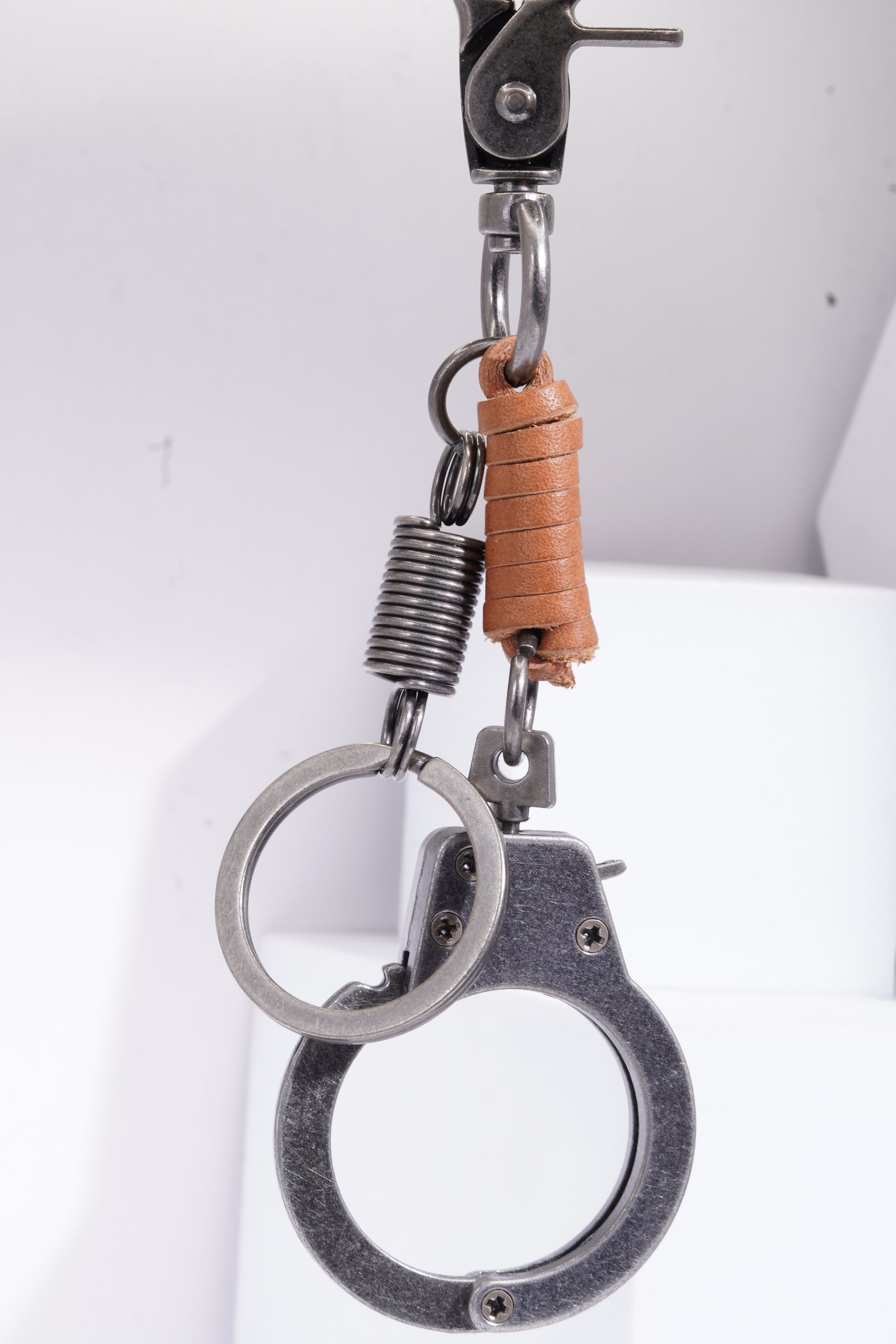 Sophisticated And Premium Pure Leather  Hand cuff Keychains