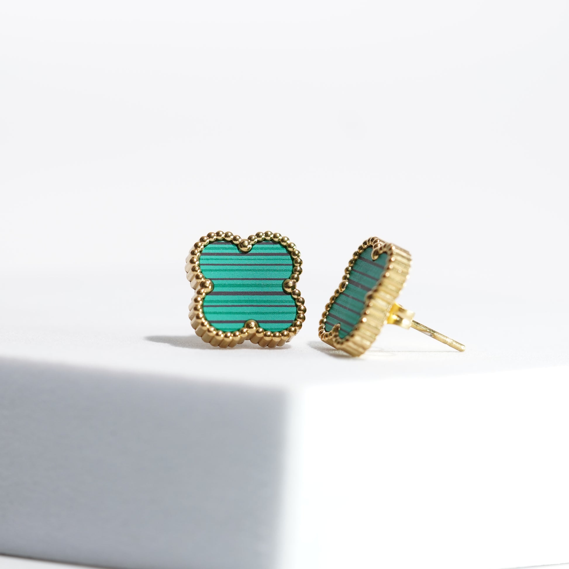 Emerald Noir Studs