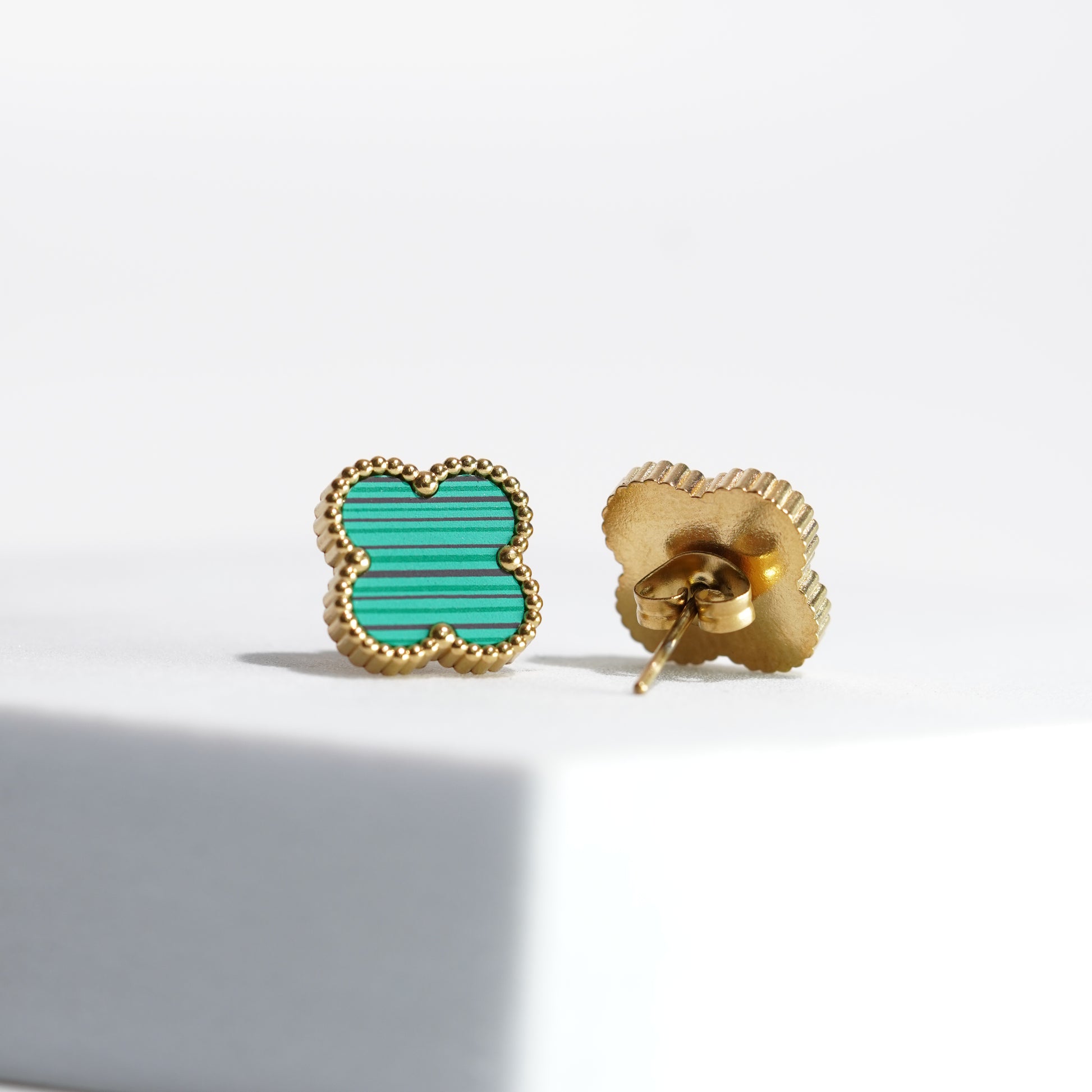 Emerald Noir Studs