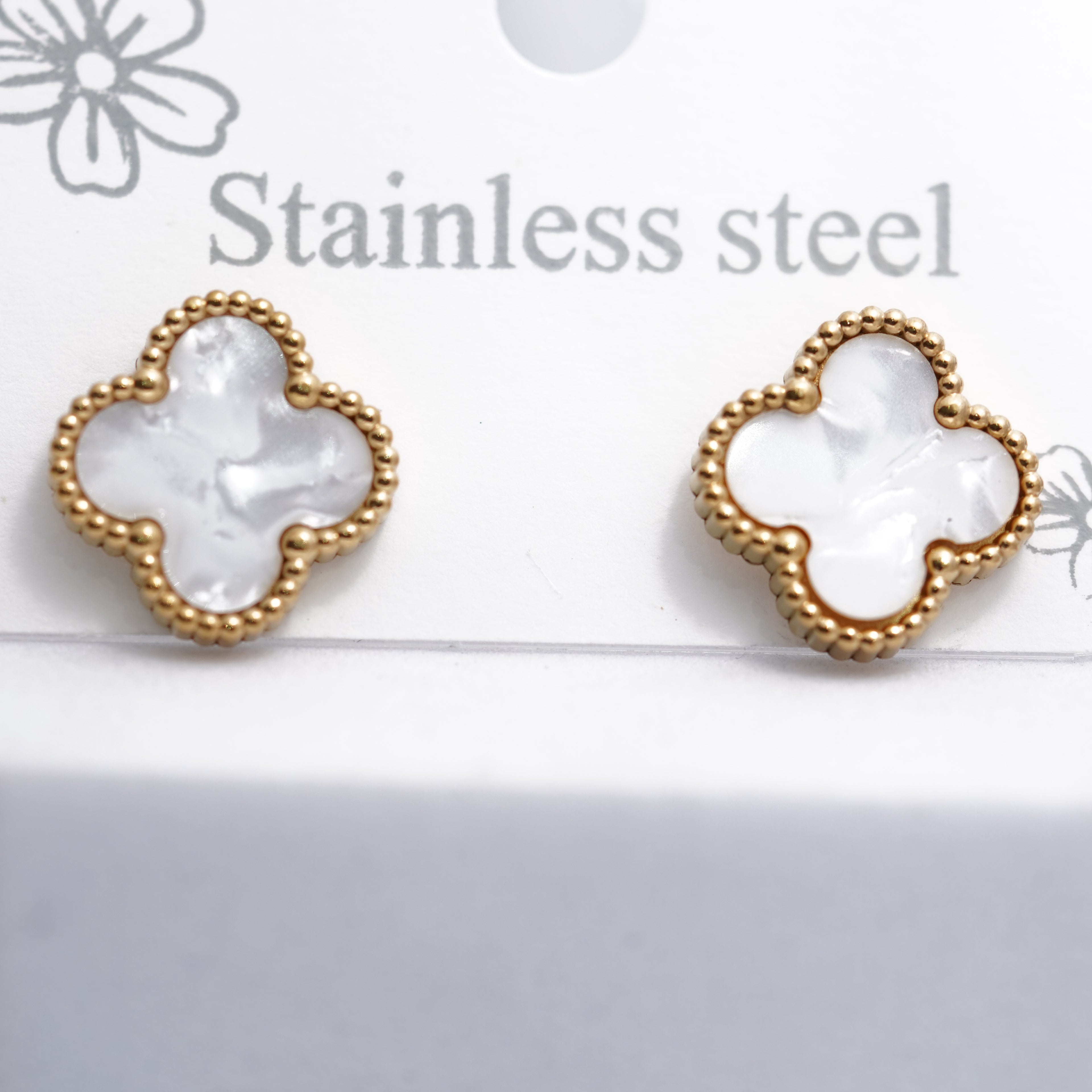 White Luxe studs