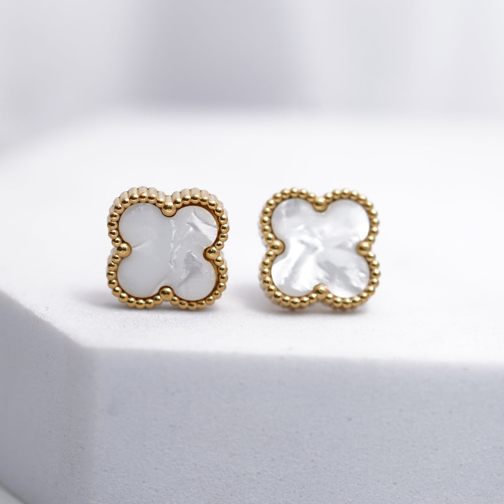 White Luxe studs