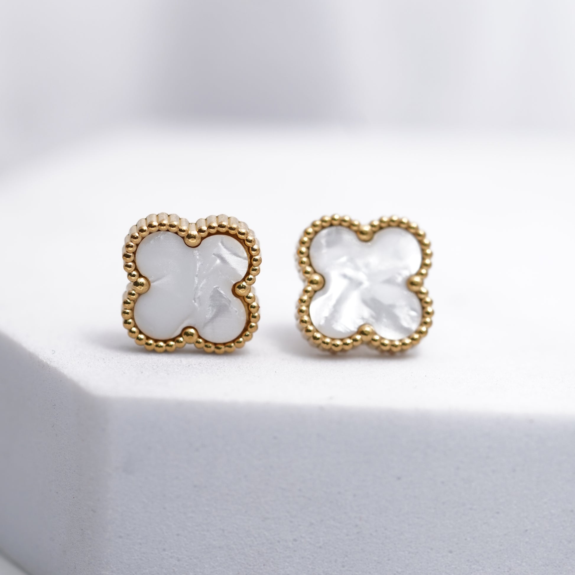 White Luxe studs