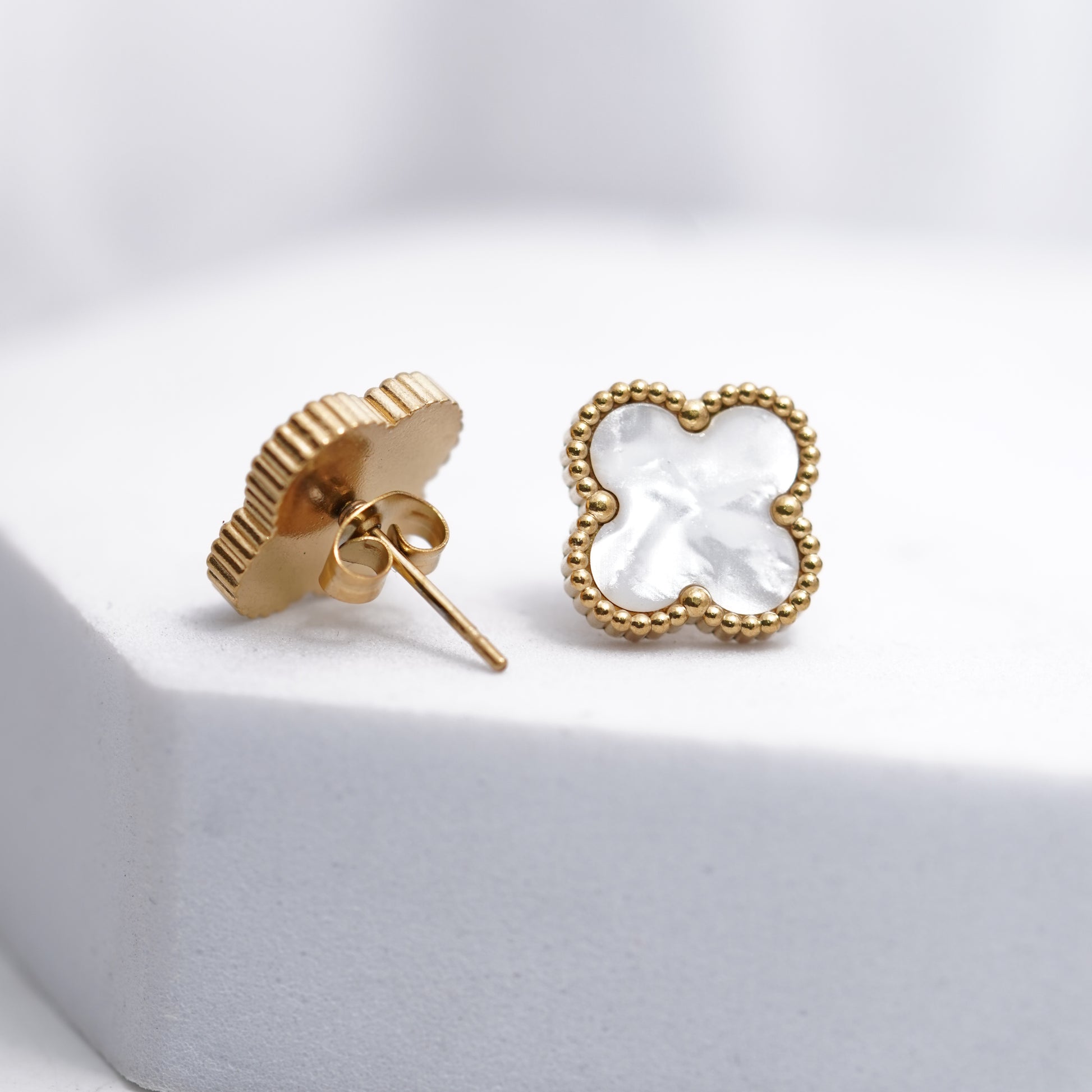 White Luxe studs