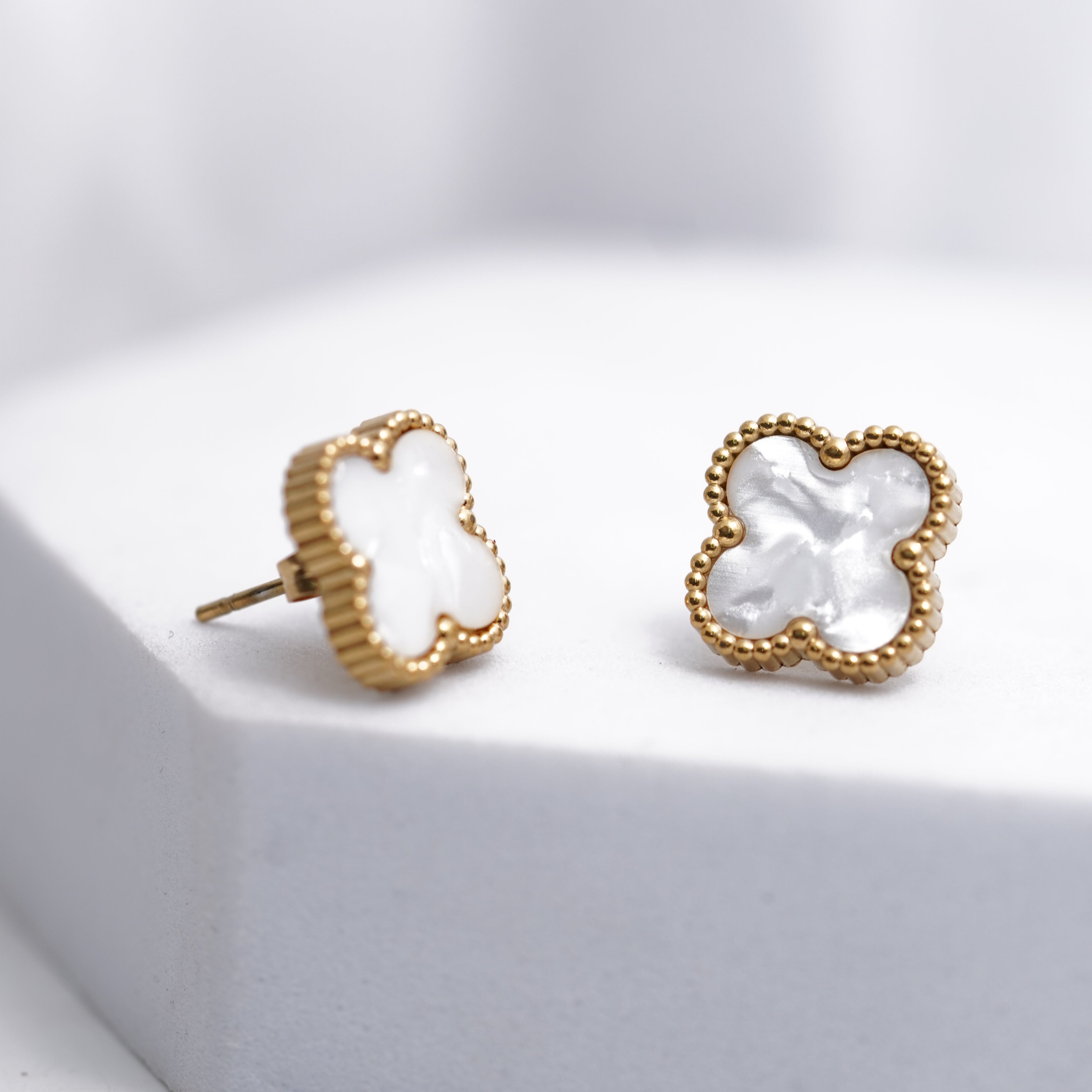 White Luxe studs
