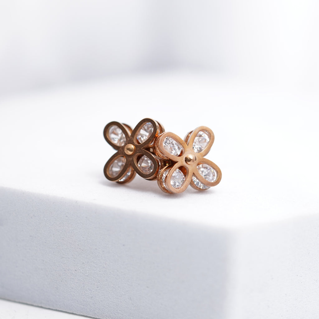 FLoral Diamond Studs