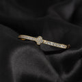 Premium Gold-Plated Clover Leaf Stone Ladies Kada