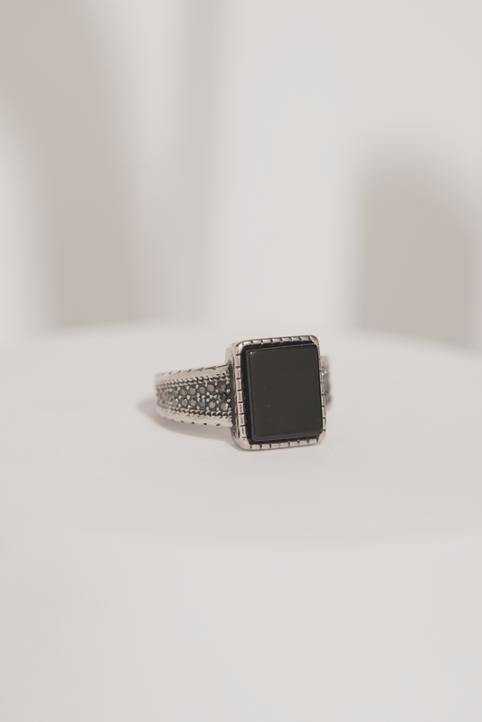 Square Stone Ring For Men worldjewel.in men's ring