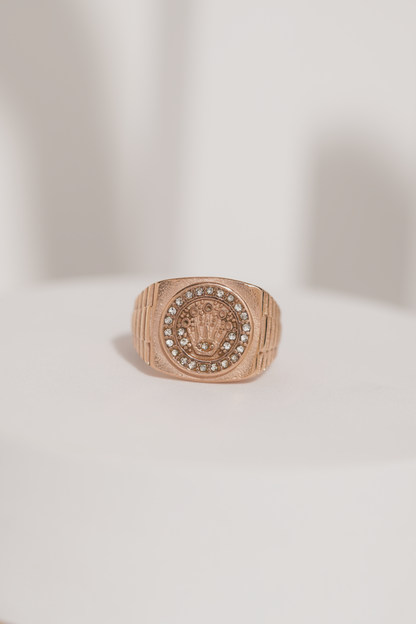 Rose Gold king Crown Ring For Men worldjewel.in men's ring