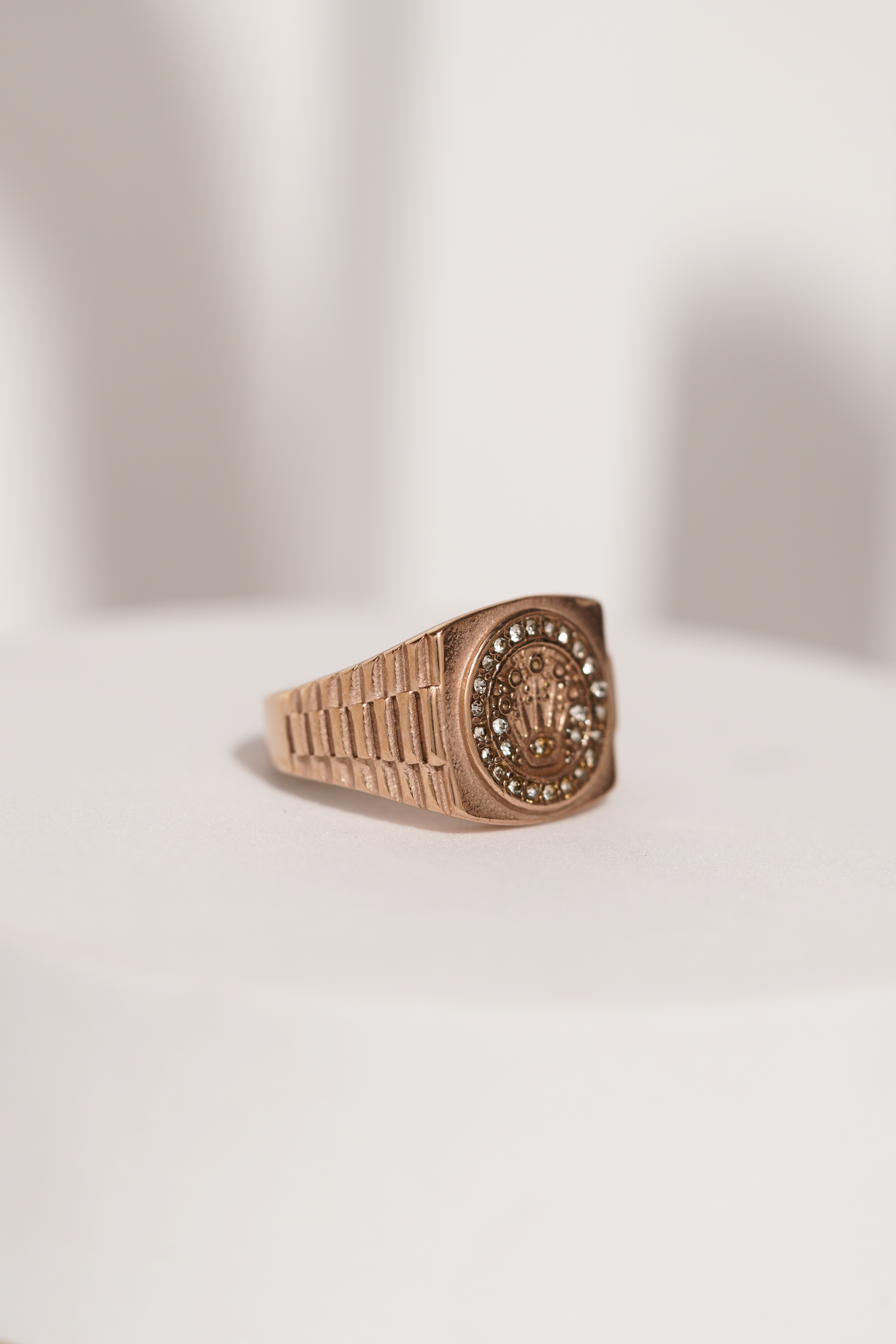 Rose Gold king Crown Ring For Men worldjewel.in men's ring