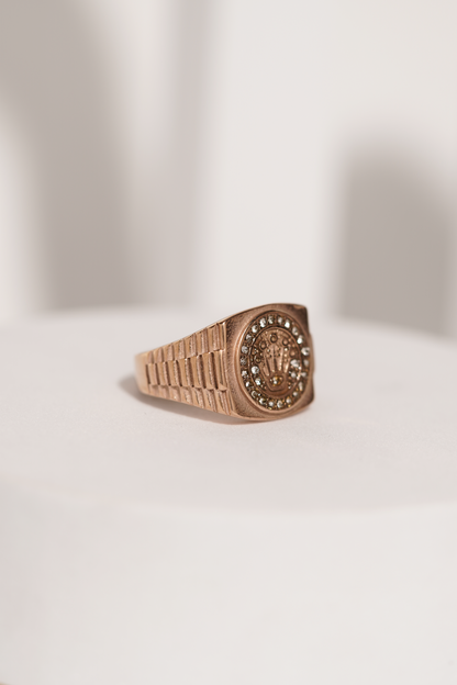 Rose Gold king Crown Ring For Men worldjewel.in men's ring
