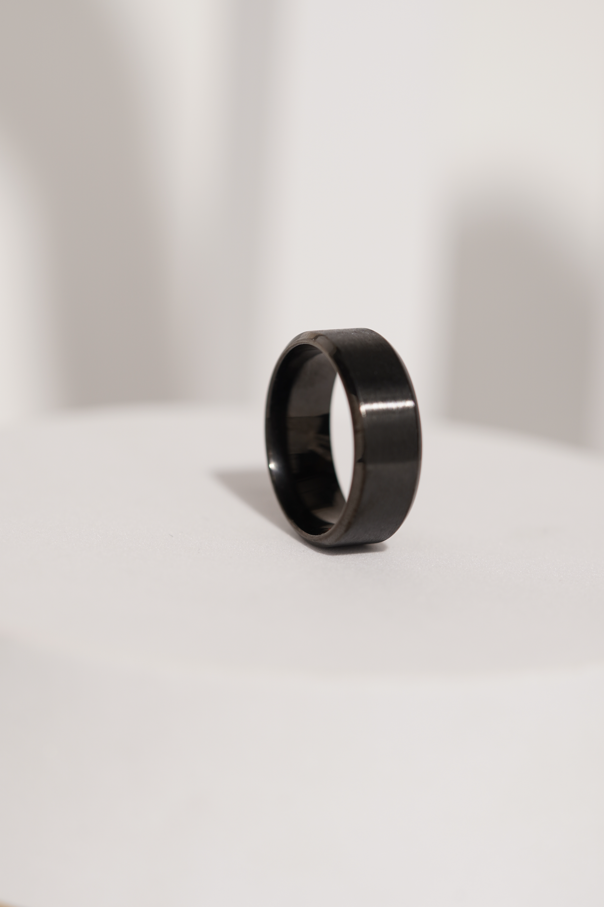 Plain Sleek Black Ring For Men worldjewel.in men's ring