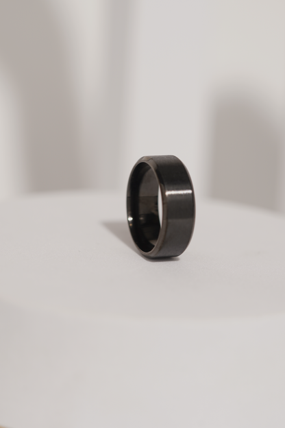 Plain Sleek Black Ring For Men worldjewel.in men's ring
