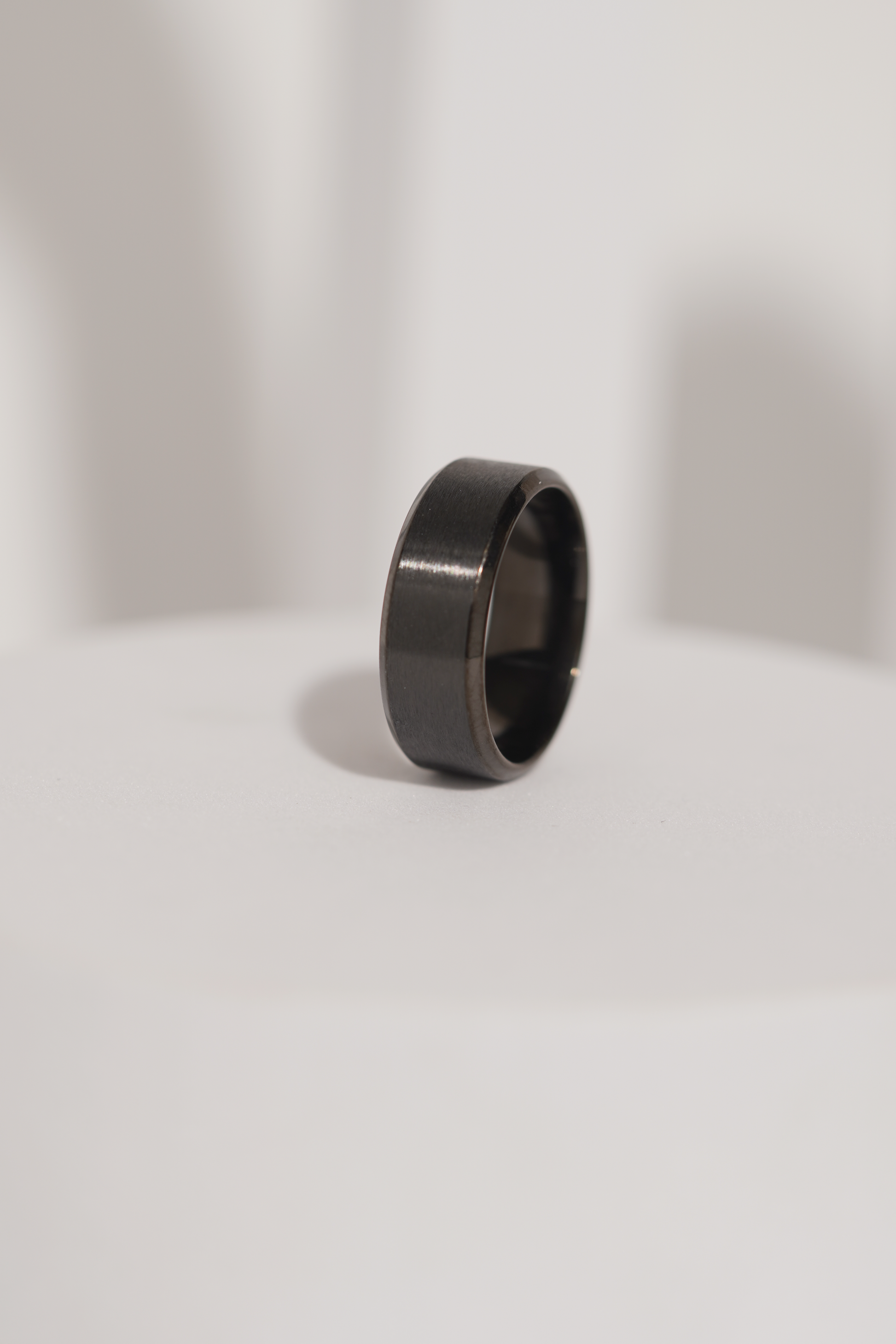 Plain Sleek Black Ring For Men worldjewel.in men's ring