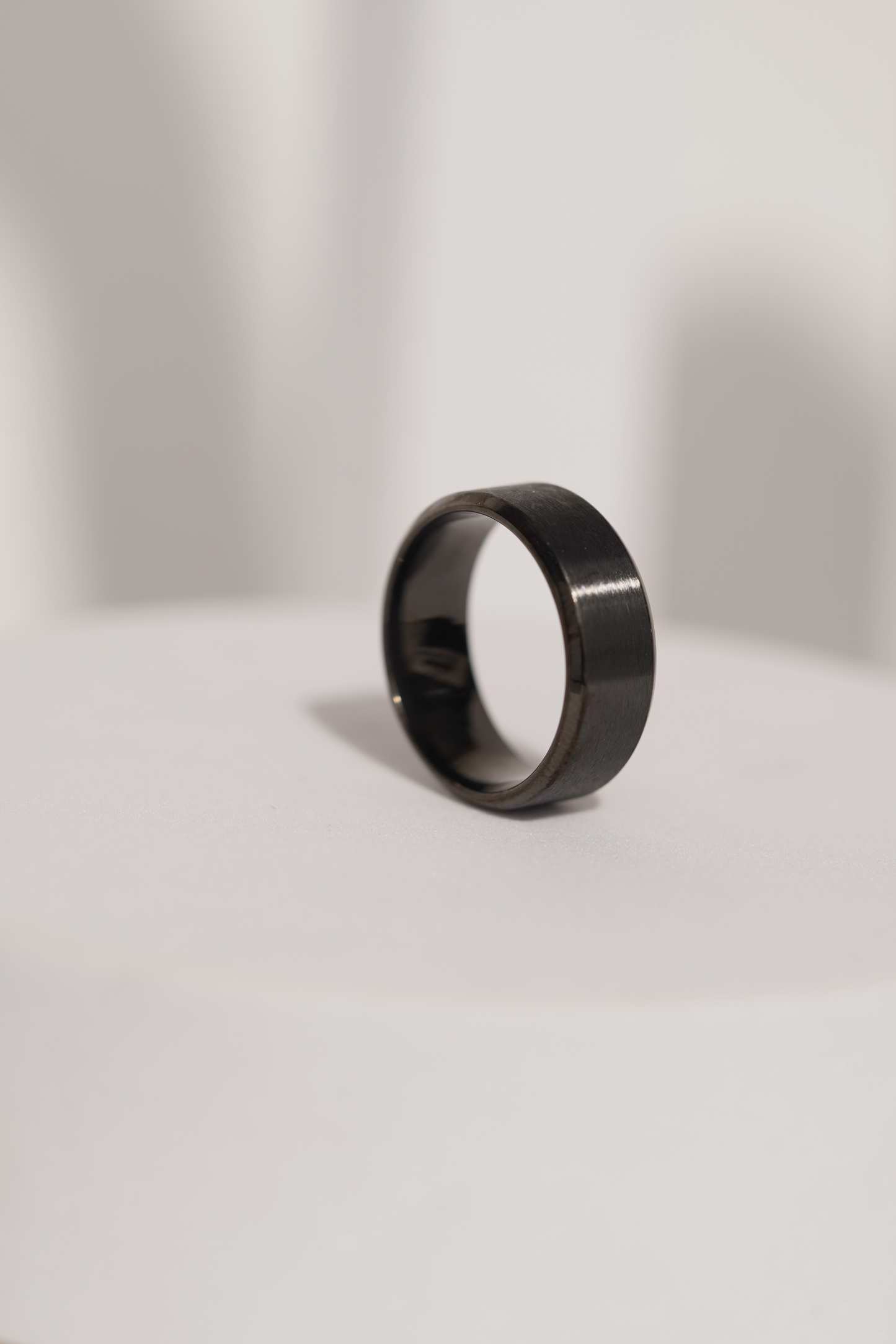 Plain Sleek Black Ring For Men worldjewel.in men's ring