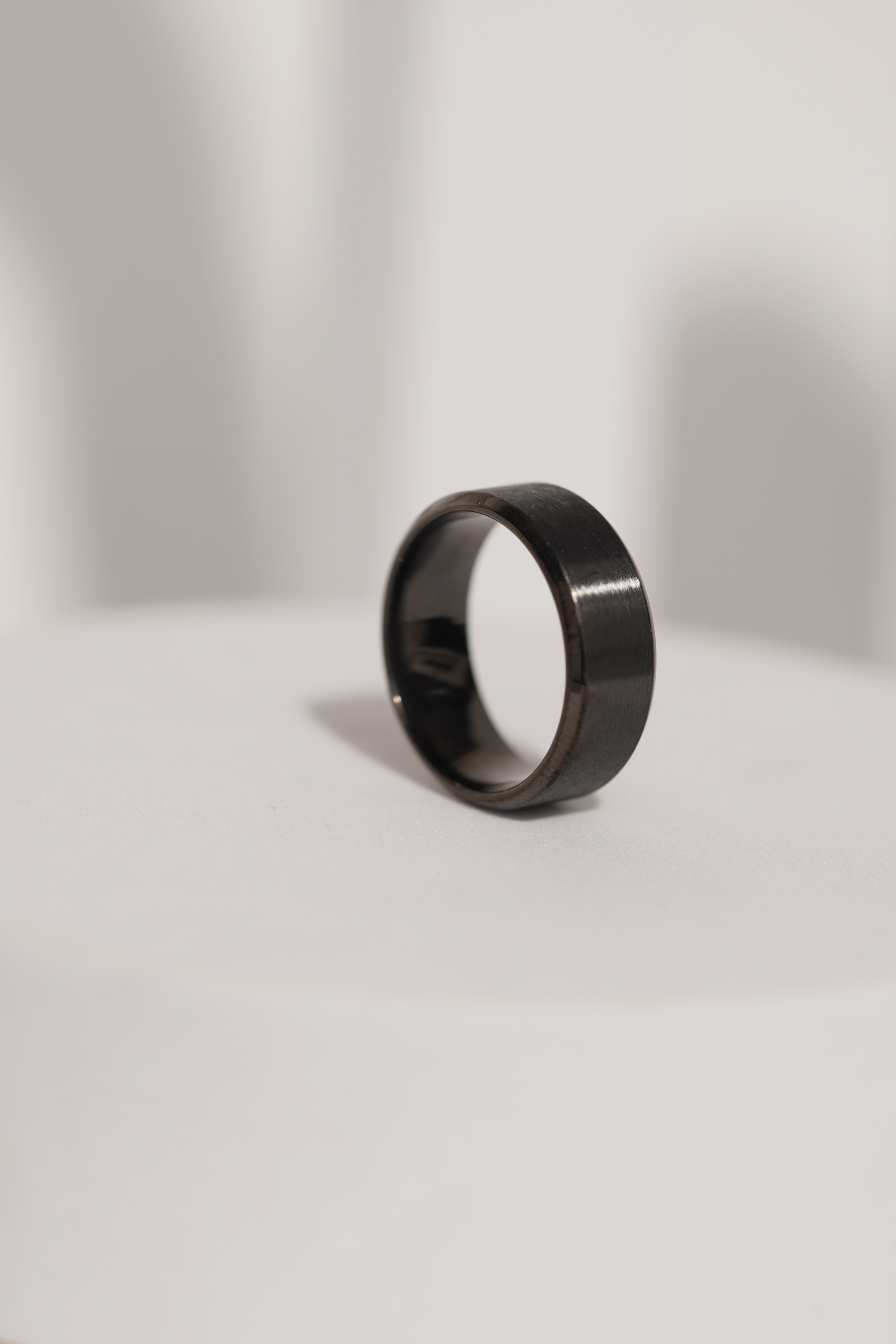 Plain Sleek Black Ring For Men worldjewel.in men's ring