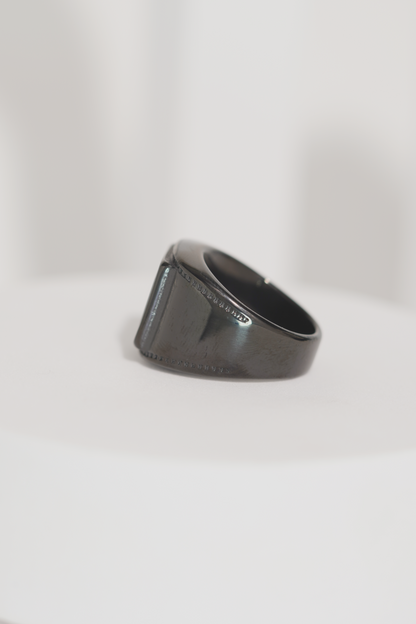Full Black Square Stone Ring For Men worldjewel.in men's ring