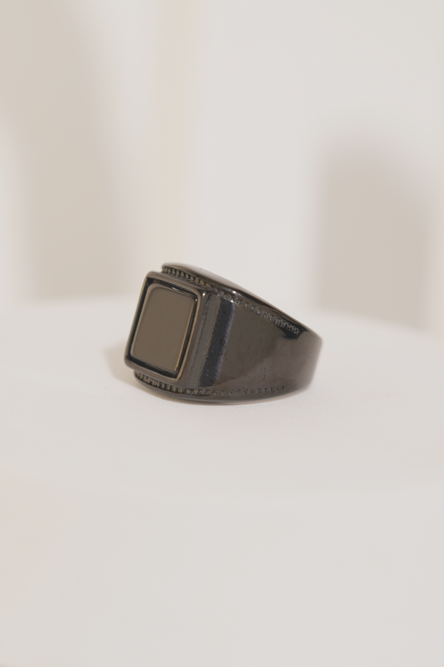 Full Black Square Stone Ring For Men worldjewel.in men's ring