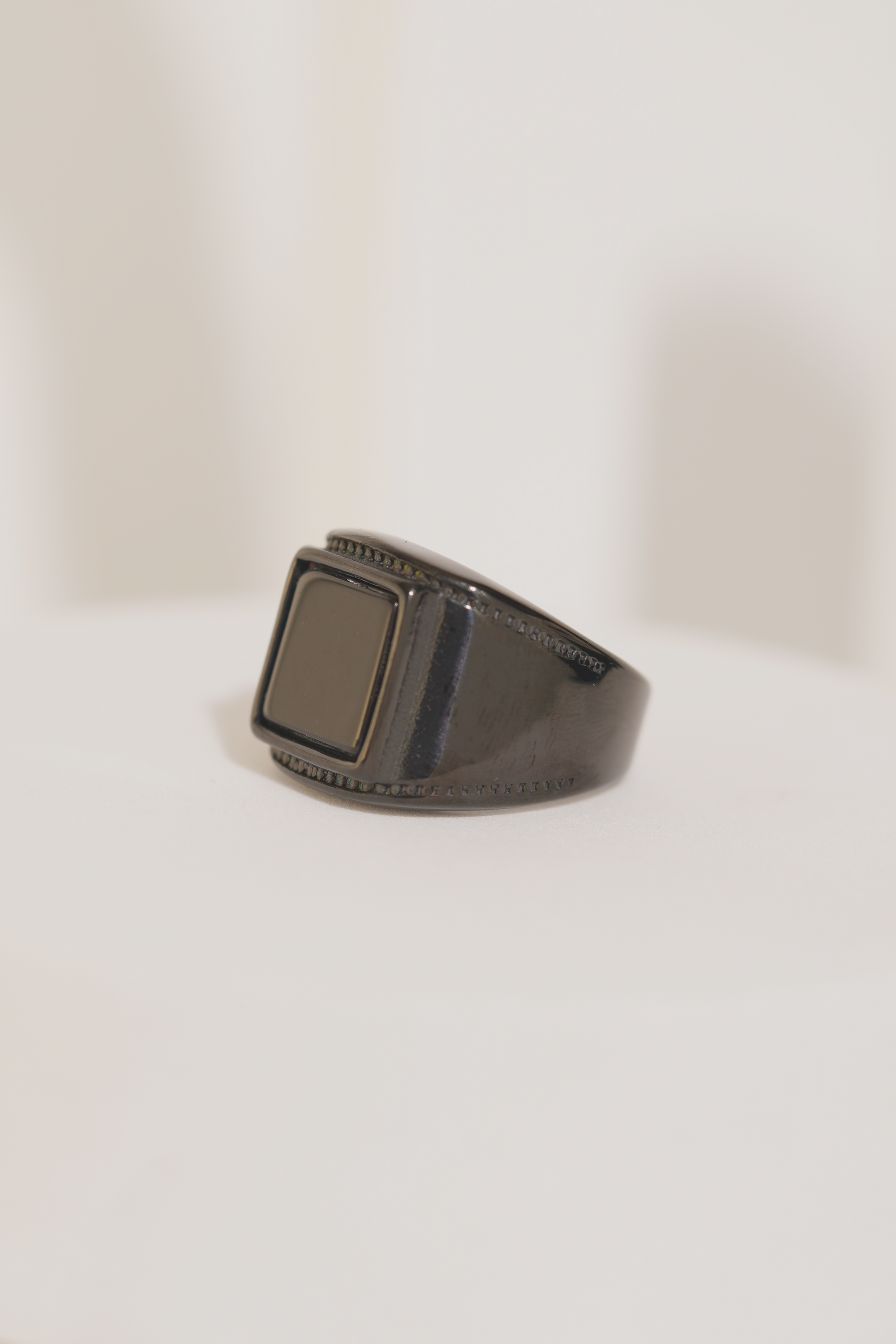 Full Black Square Stone Ring For Men worldjewel.in men's ring