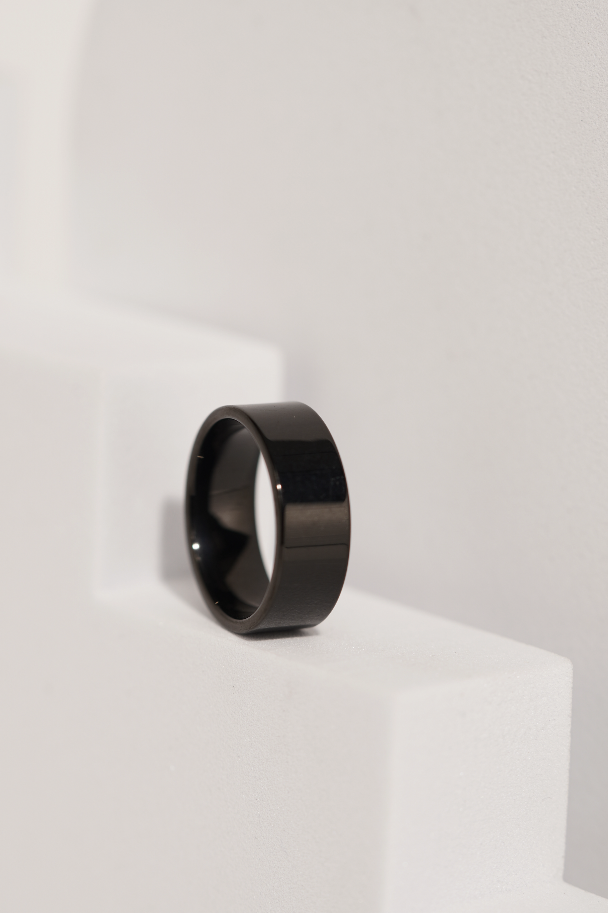 Generic Black Stainless Steel Band Ring For Men worldjewel.in men's ring