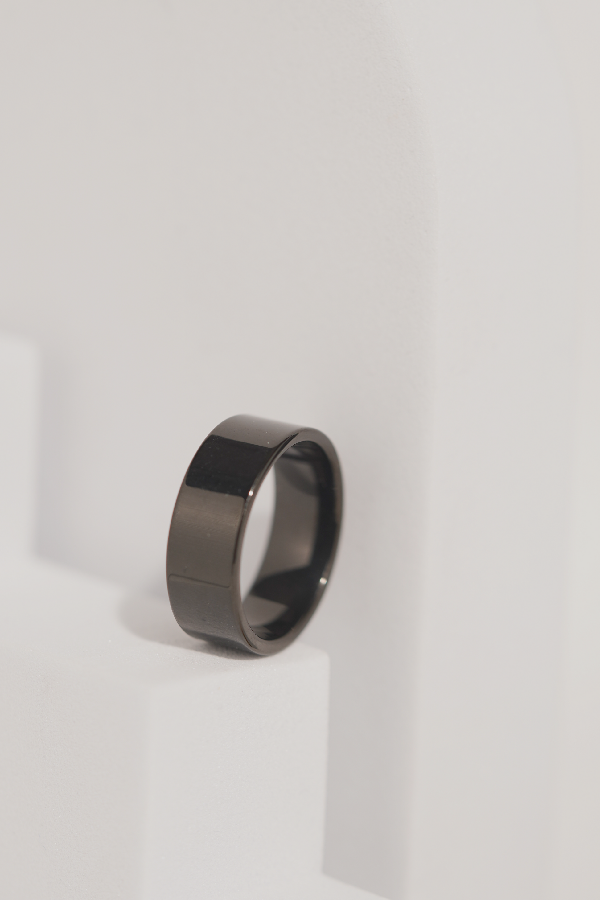 Generic Black Stainless Steel Band Ring For Men worldjewel.in men's ring