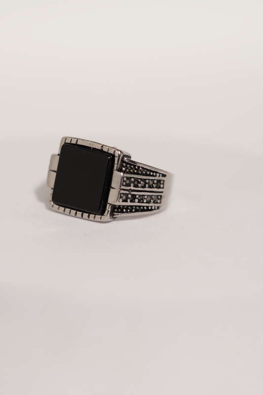 Black Bold Premium Stainless Steel Band Ring For Men worldjewel.in men's ring