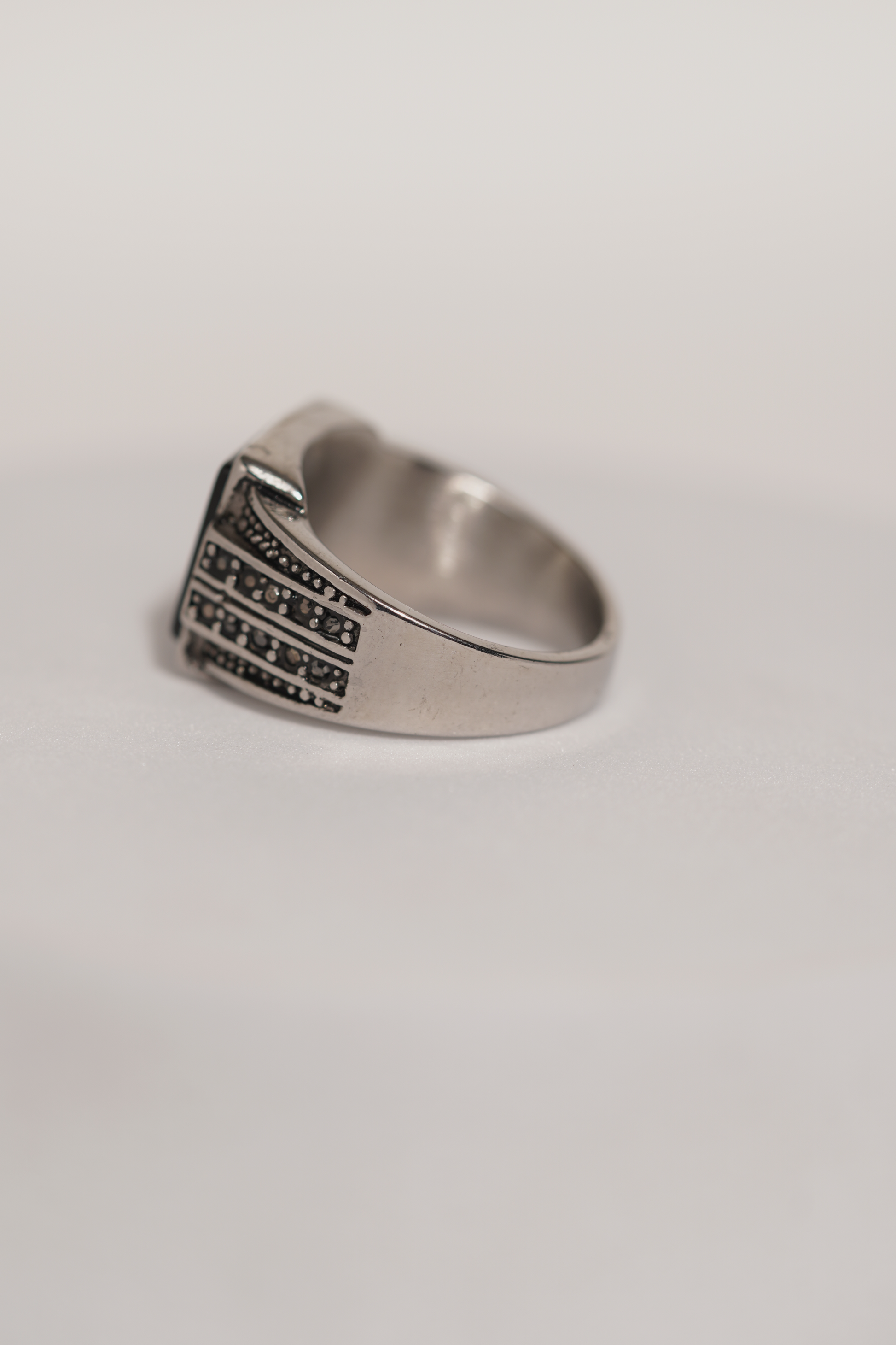Black Bold Premium Stainless Steel Band Ring For Men worldjewel.in men's ring