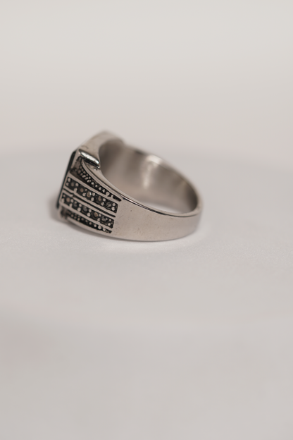 Black Bold Premium Stainless Steel Band Ring For Men worldjewel.in men's ring