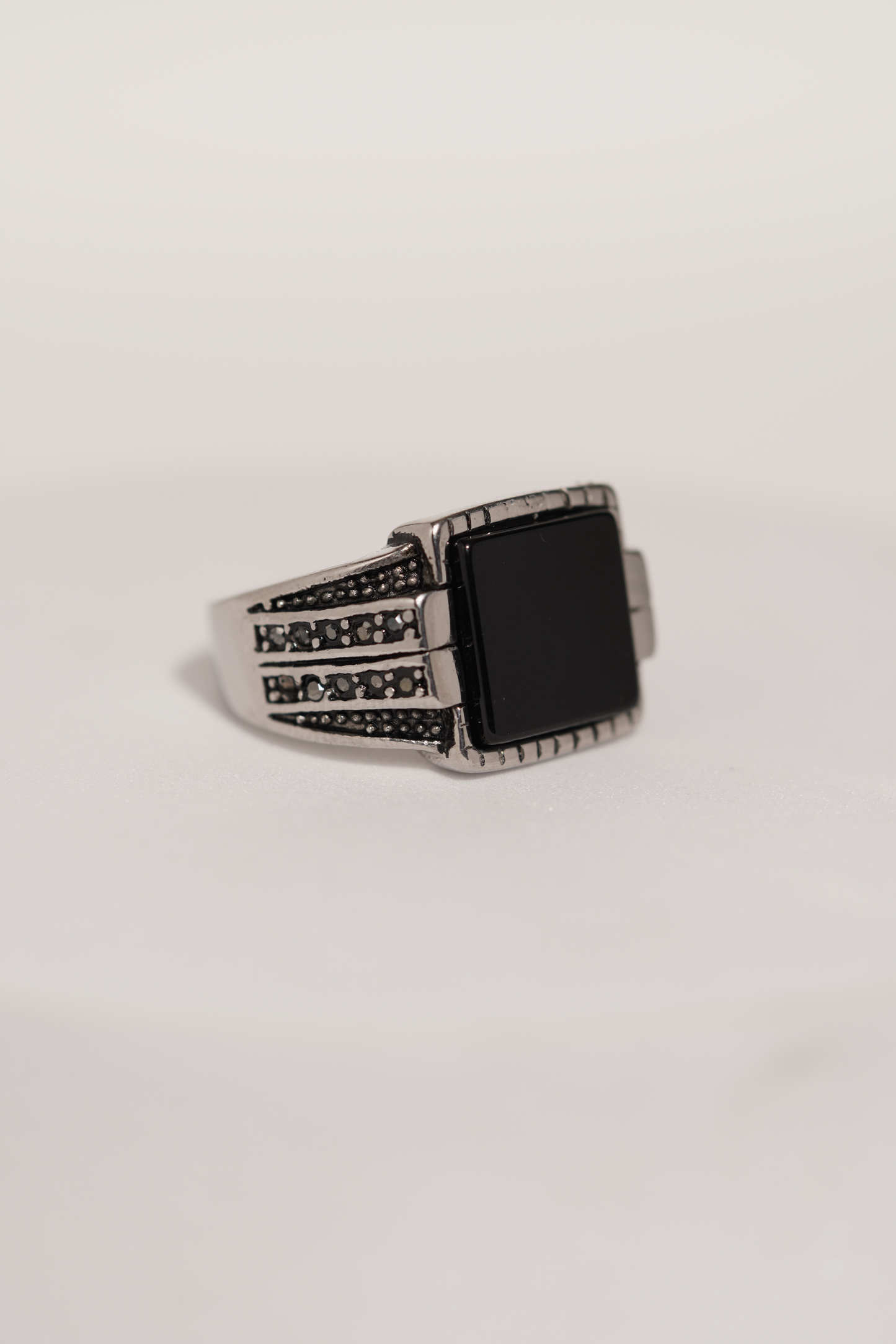 Black Bold Premium Stainless Steel Band Ring For Men worldjewel.in men's ring