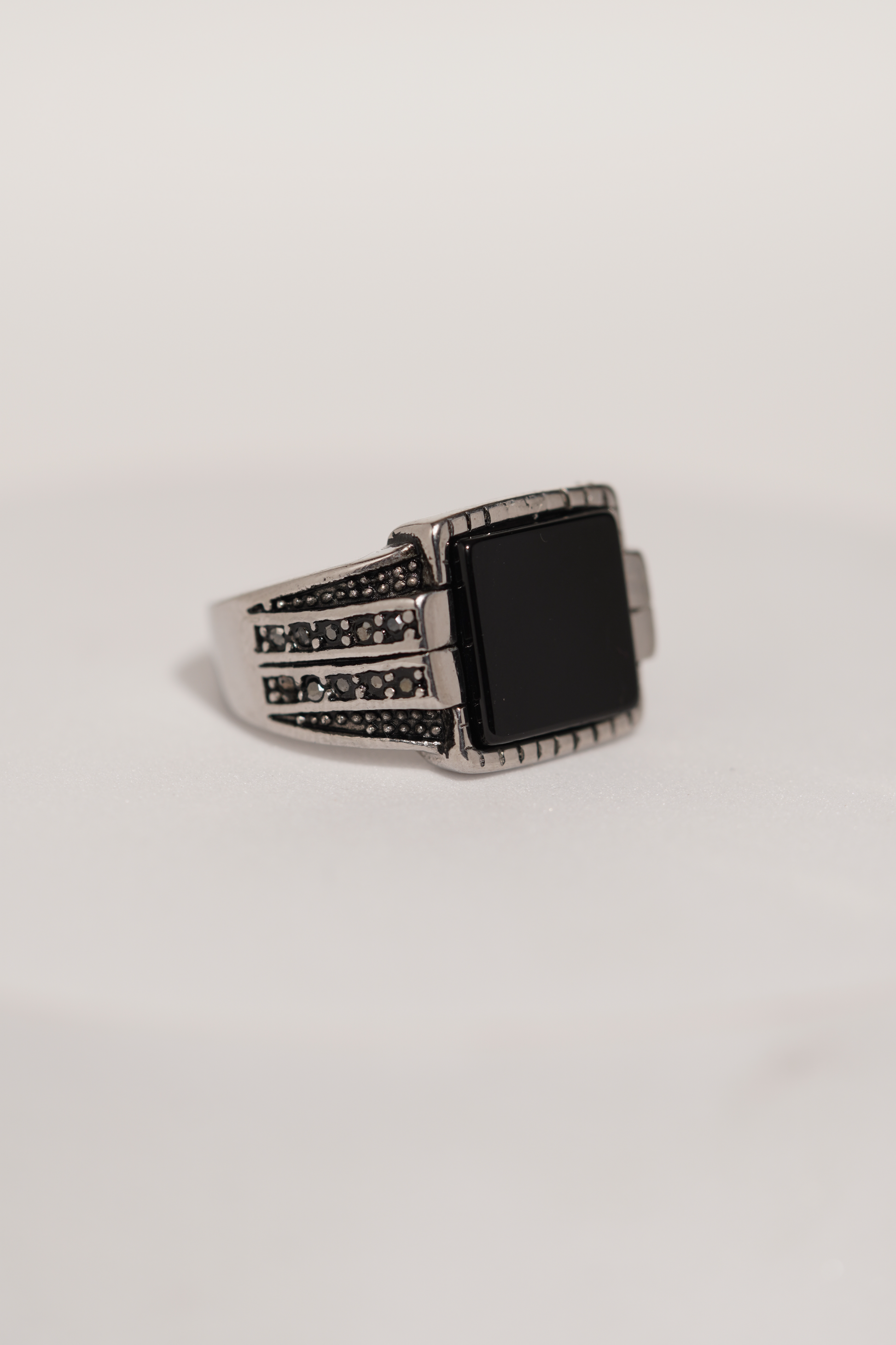 Black Bold Premium Stainless Steel Band Ring For Men worldjewel.in men's ring