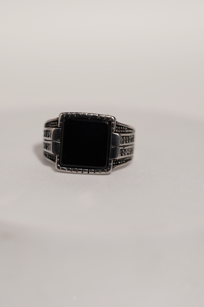 Black Bold Premium Stainless Steel Band Ring For Men worldjewel.in men's ring