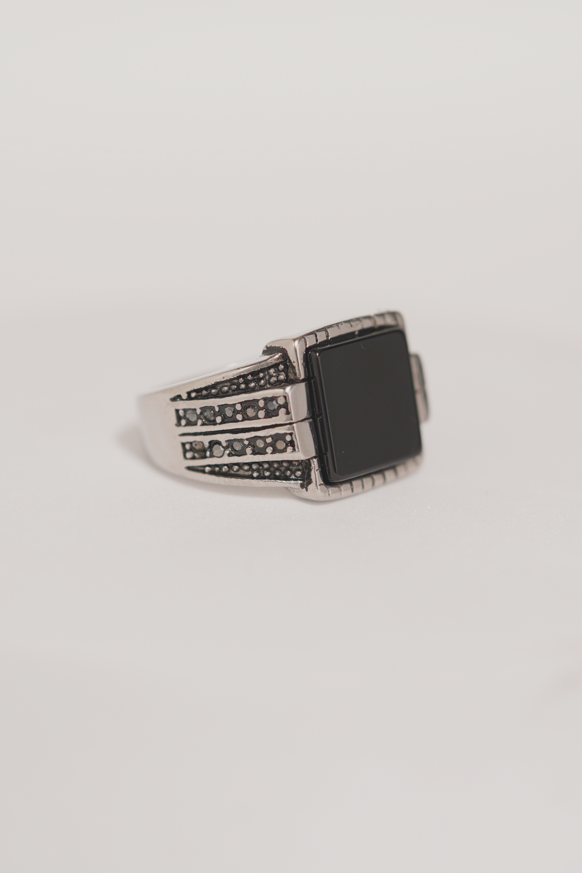 Black Bold Premium Stainless Steel Band Ring For Men worldjewel.in men's ring