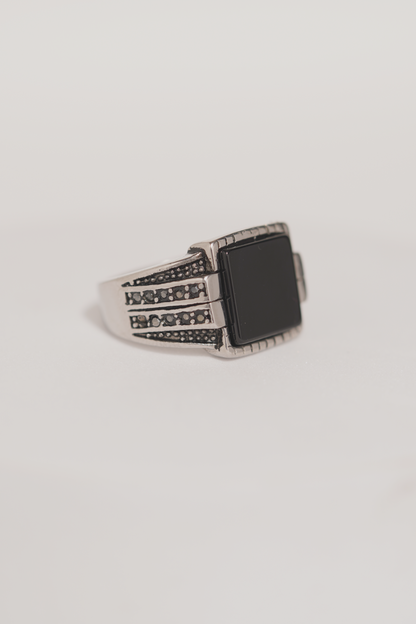 Black Bold Premium Stainless Steel Band Ring For Men worldjewel.in men's ring