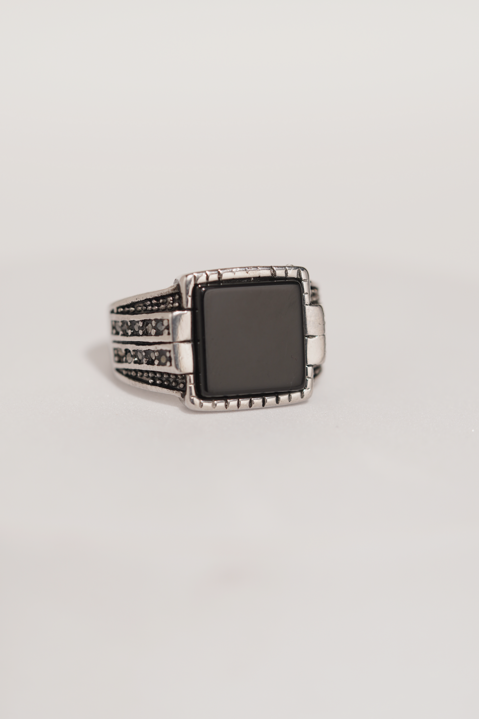 Black Bold Premium Stainless Steel Band Ring For Men worldjewel.in men's ring