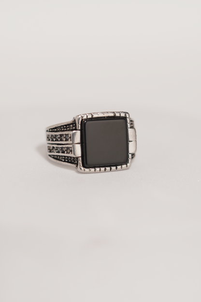 Black Bold Premium Stainless Steel Band Ring For Men worldjewel.in men's ring