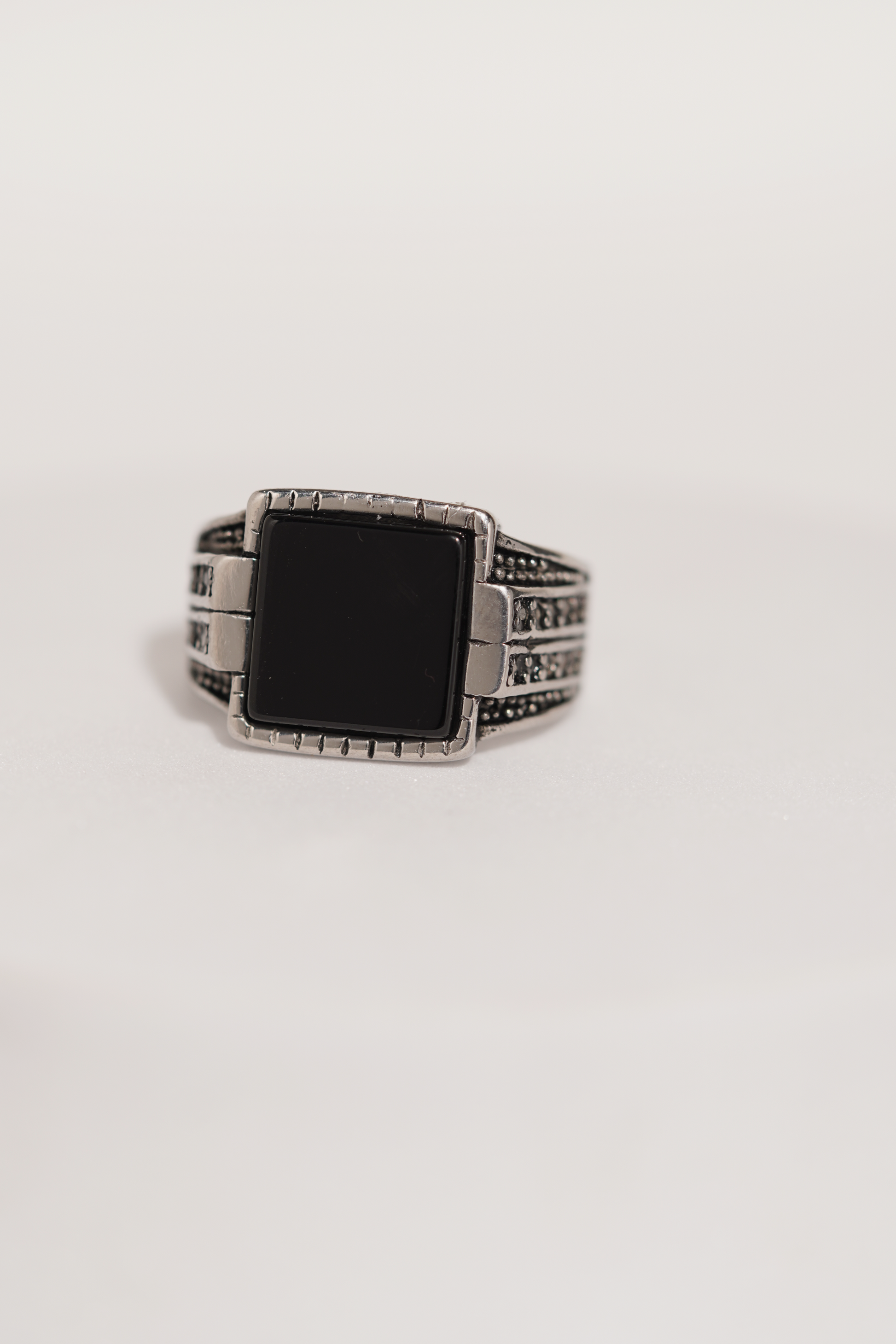 Black Bold Premium Stainless Steel Band Ring For Men worldjewel.in men's ring