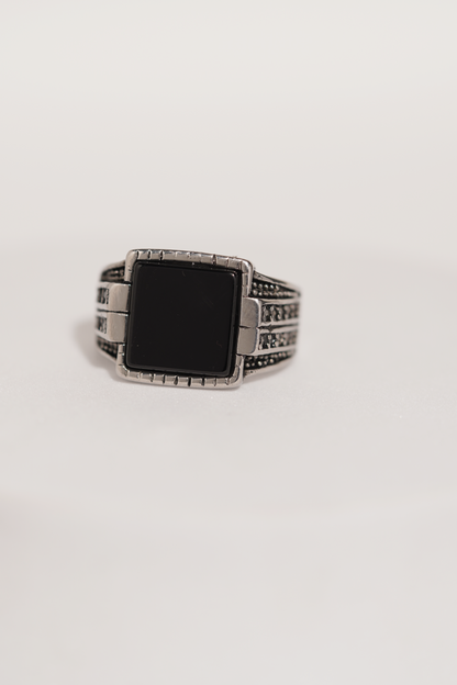 Black Bold Premium Stainless Steel Band Ring For Men worldjewel.in men's ring