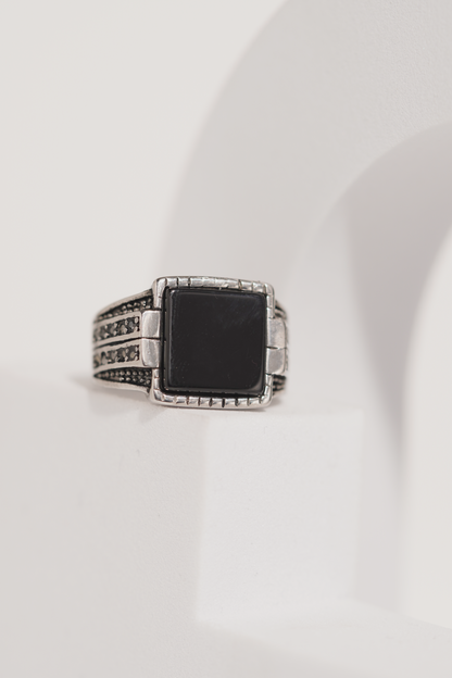 Black Bold Premium Stainless Steel Band Ring For Men worldjewel.in men's ring
