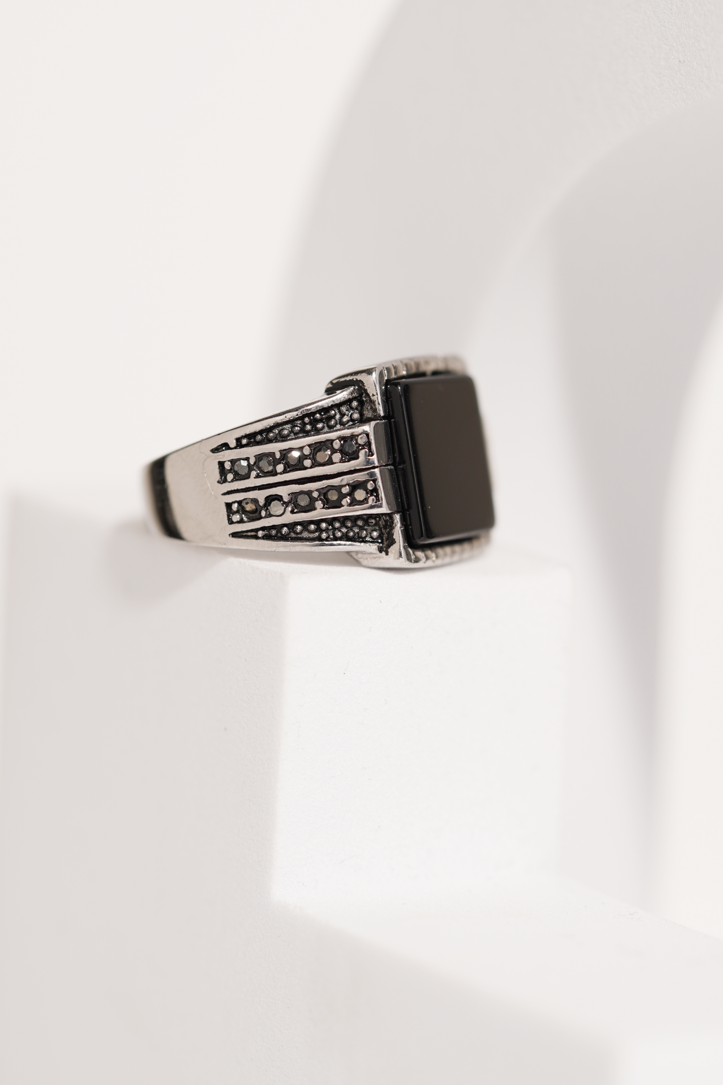 Black Bold Premium Stainless Steel Band Ring For Men worldjewel.in men's ring